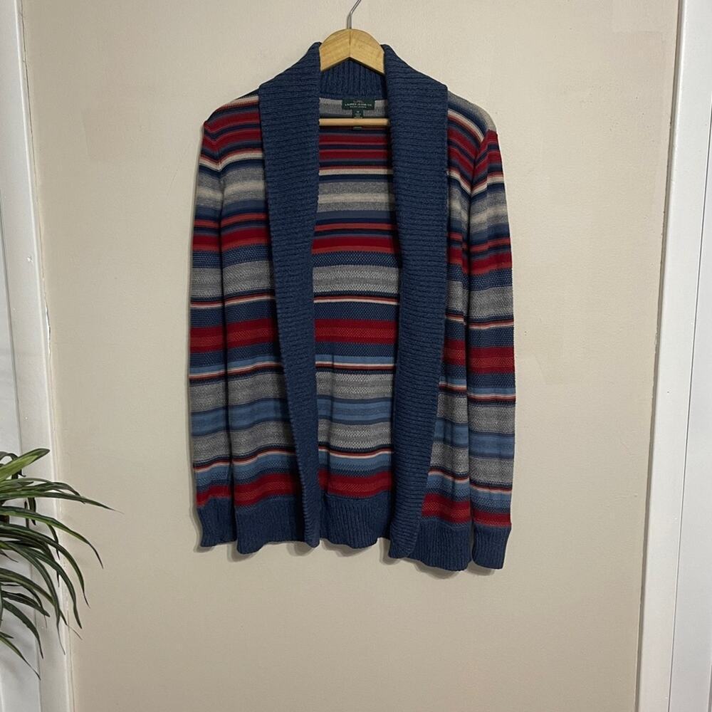 Lauren Ralph Lauren Southwestern Aztec Striped Cardigan Sweater Blue Red Size M